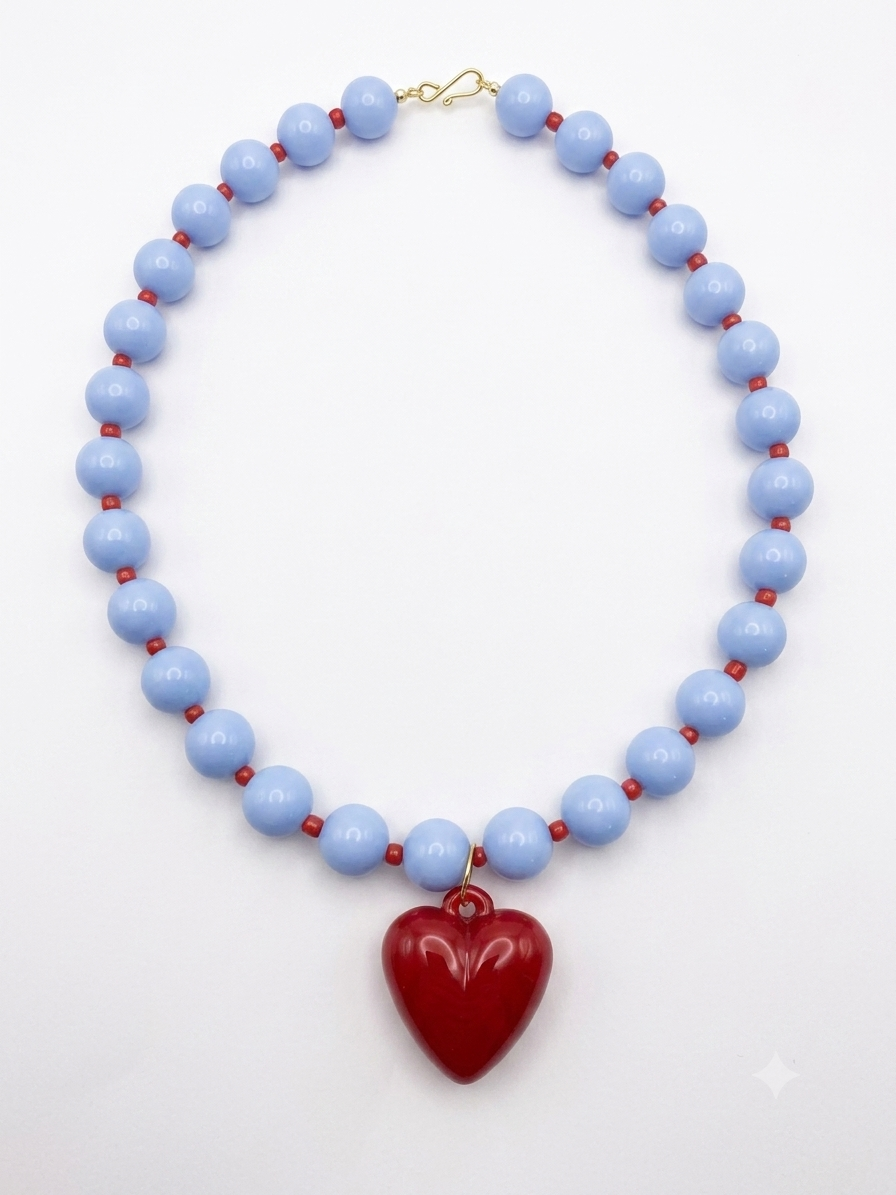 Collar chicle azul bby