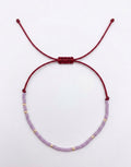 Pulsera miyuki morada  delica