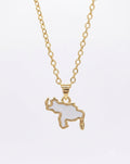 Collar mapa Vzla blanco