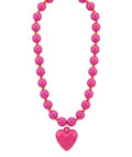 Collar chicle fucsia naranja