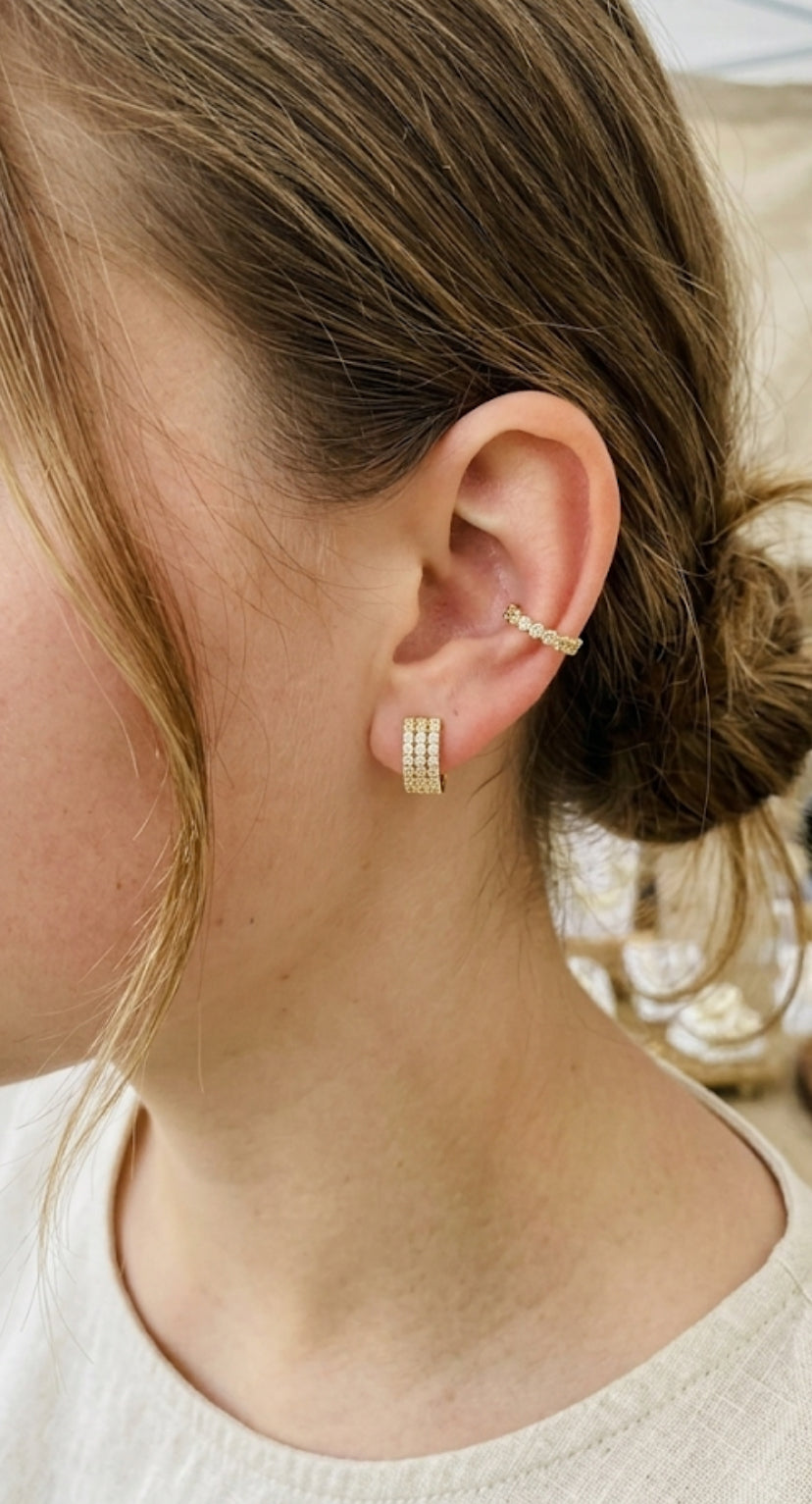 Argollas mini brillos