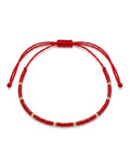 Pulseras miyuki delica roja gold