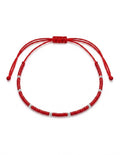 Pulsera miyuki delica roja Silver