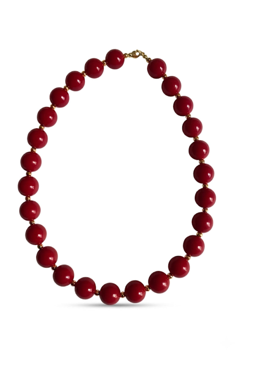 Collar chicle sencillo rojo