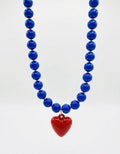 Collar chicle azul rey rojo ❤️