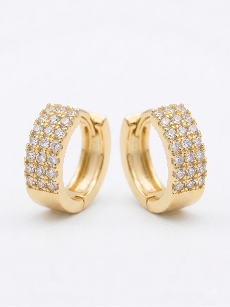 Argollas mini brillos
