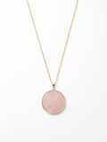 Medalla cuarzo rosa