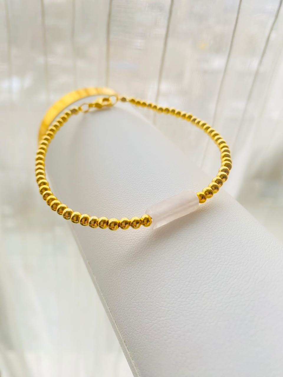 PULSERA NORA CUARZO ROSA