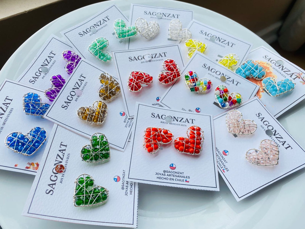AROS CORZONES ATRAPASUEÑOS TOPO SILVER