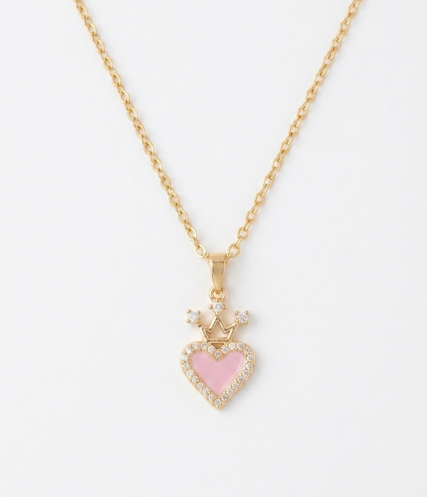 COLLAR CORAZON ROSA